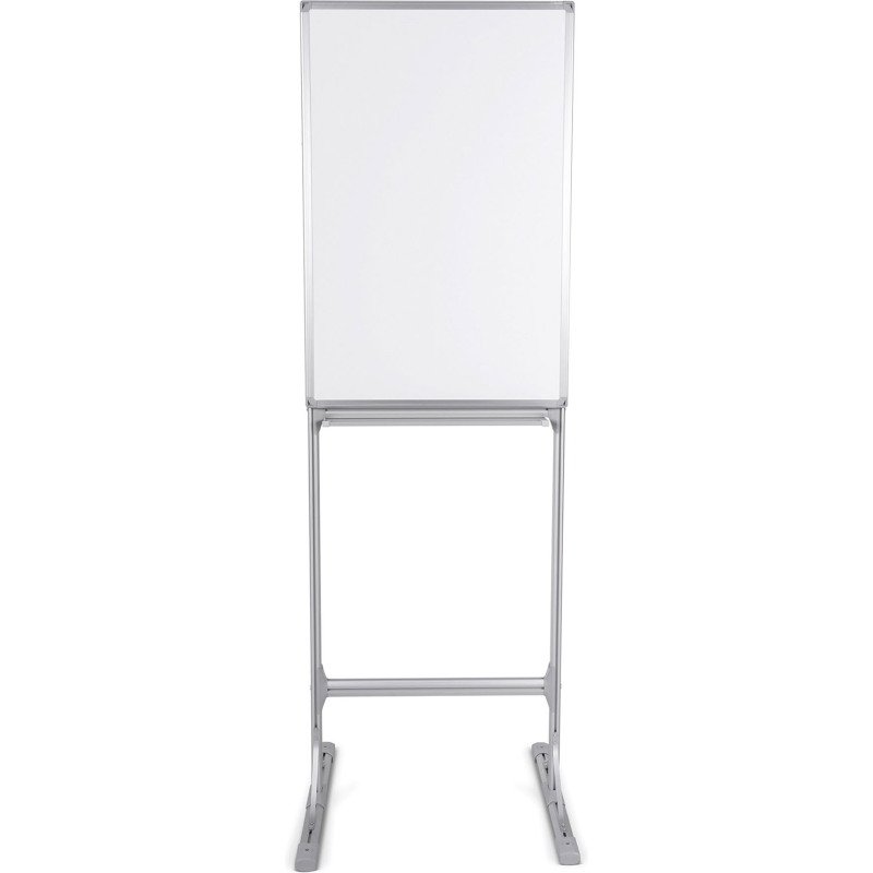 Tableau blanc acier laqué cadre anodisé aluminium 90 x 60 cm Maya Bi-Office