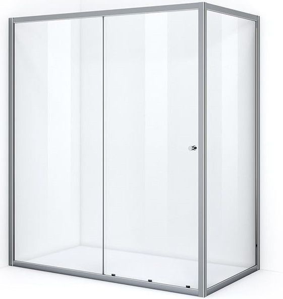 Ruby Allure - Douchecabine - 180x100 cm - Chroom - Helder Glas - Schuifdeur - Rechthoek