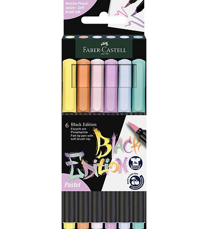 Faber-Castell Filzstifte - Black Ausgabe - 6 st. - Pastel