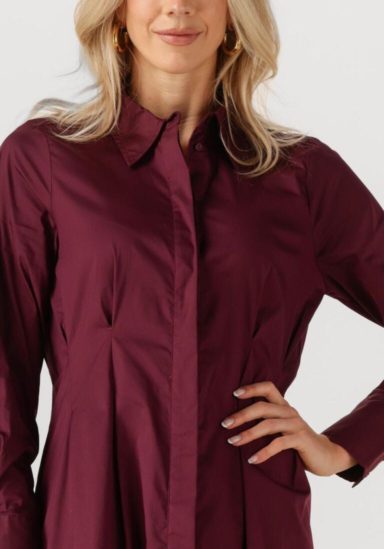 bordeaux co'couture midi jurk poppy shirt long dress