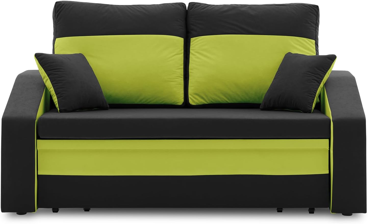 Sofini Sofa Hewlet mit Schlaffunktion! Best Schlafsofa! 2- Sitzer Sofa! Polstermöbel mit stauraum. Schlafsofa mit schlaffunktion und Bettkasten. Kleines Sofa! (MIKRO 15 + MIKRO 61)