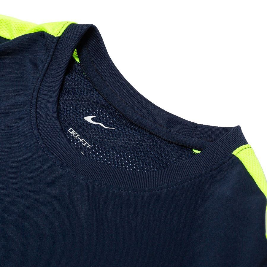 Nike T-shirt d'Entraînement Dri-FIT Academy - Bleu Foncé/Jaune Fluo/Blanc Femme