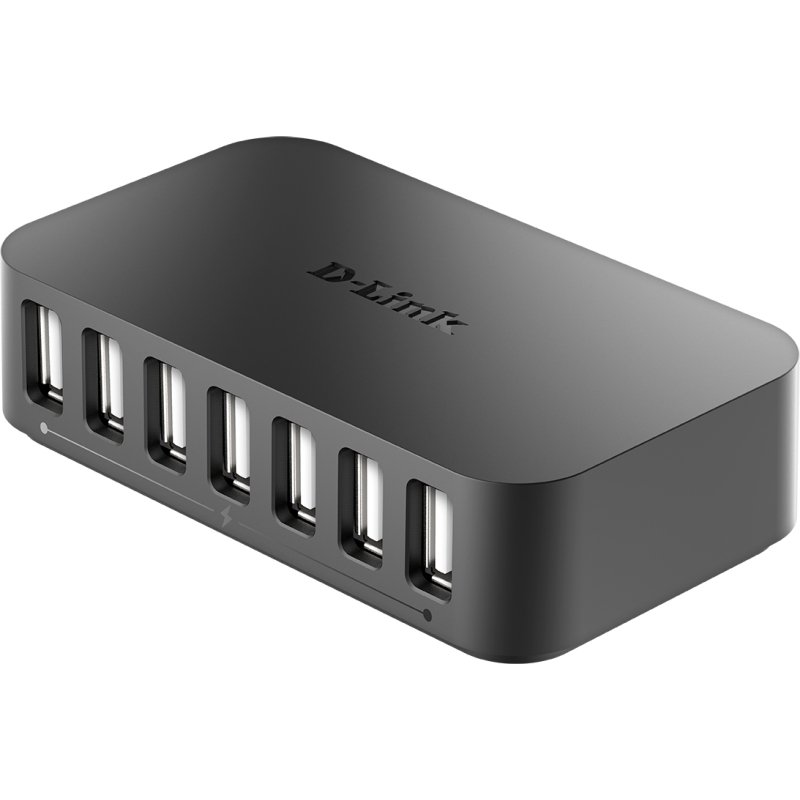 D-Link DUB-H7 USB 2.0 Type-B 480 Mbit/s Noir