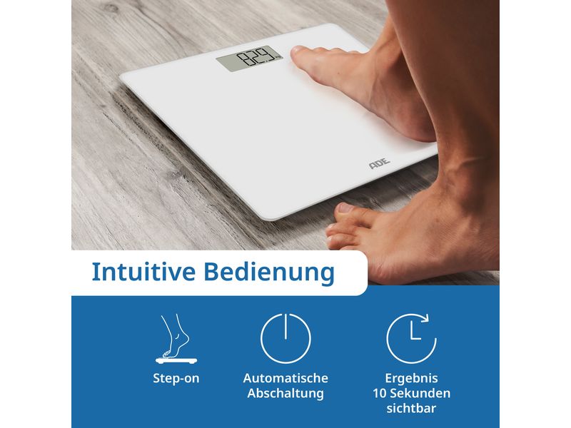 ADE Personenwaage Amina Weiss Digitale Körperwaage in modernem Design