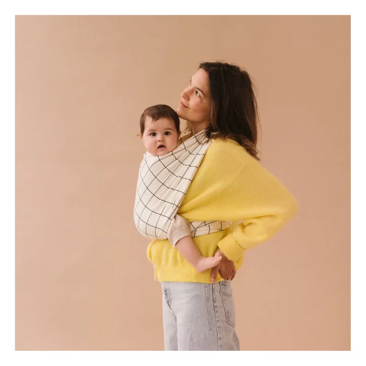Studio Romeo Porte-bébé Geometric en coton bio | Blanc
