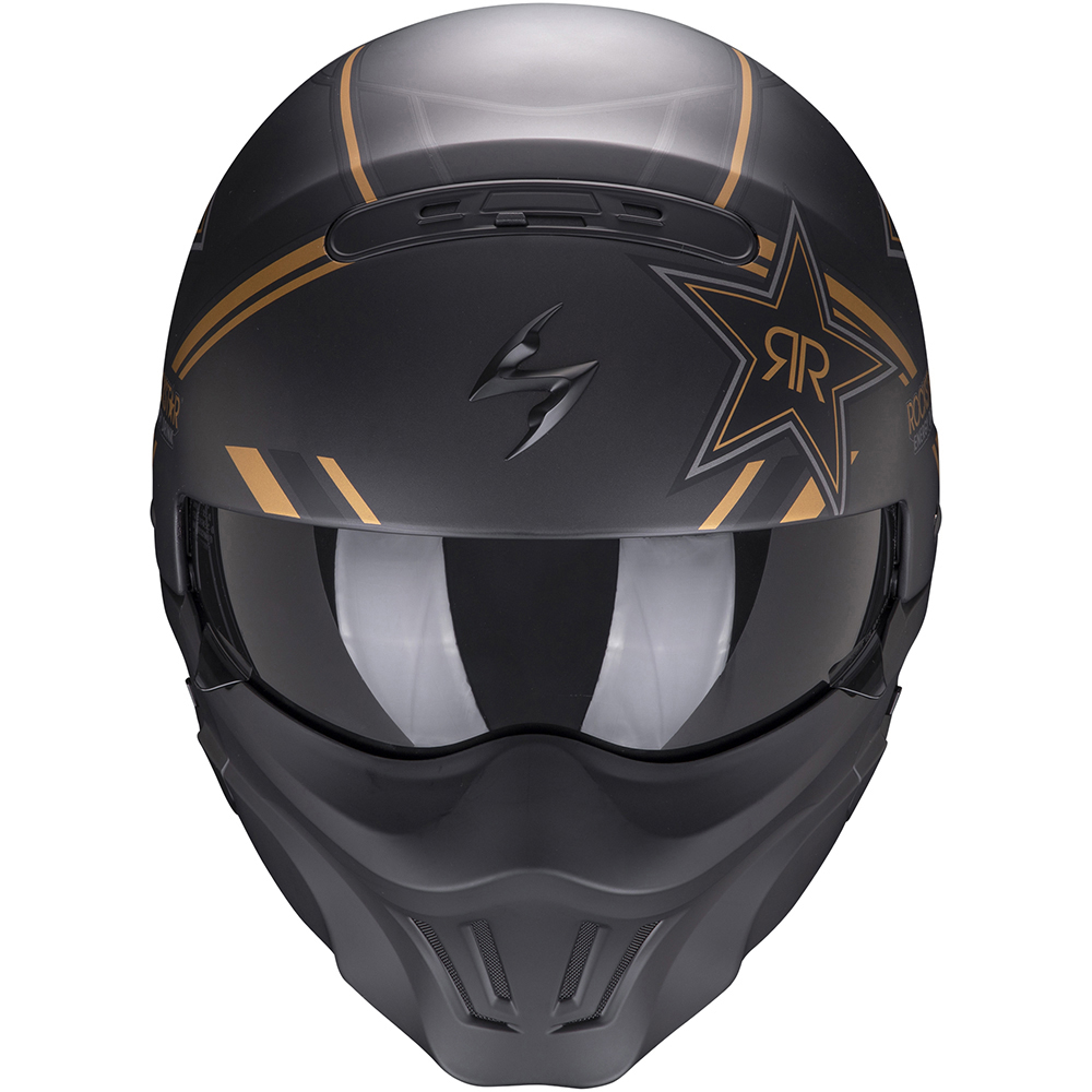 Scorpion - Casque Exo-Combat Evo Rockstar Noir Mat / Or