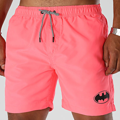 Short De Bain Logo Rose Fluo