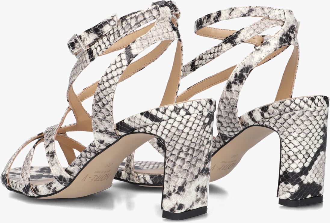 beige notre-v sandalen met hak 42527