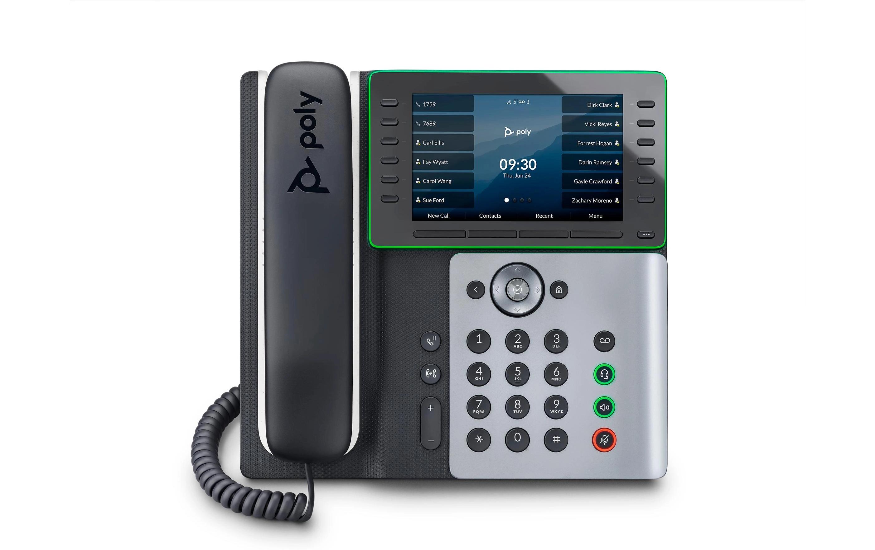 Tischtelefon Poly Edge E550 Grau/Schwarz/Weiss<br>Festnetztelefon der Spitzenklasse für Führungskräfte