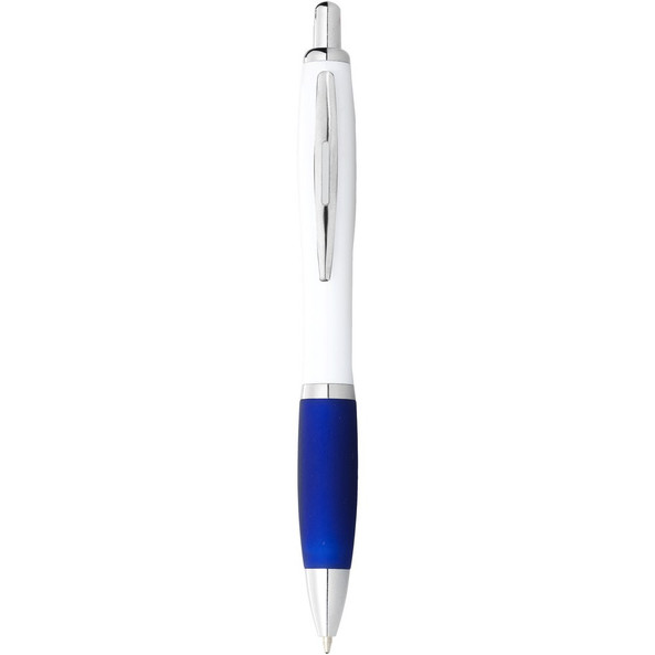 EgotierPro 106371 - Stylo bille avec corps blanc et grip coloré Nash