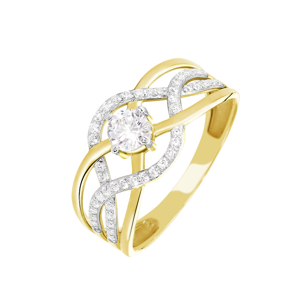 Bague Rozena Or Jaune Oxyde De Zirconium