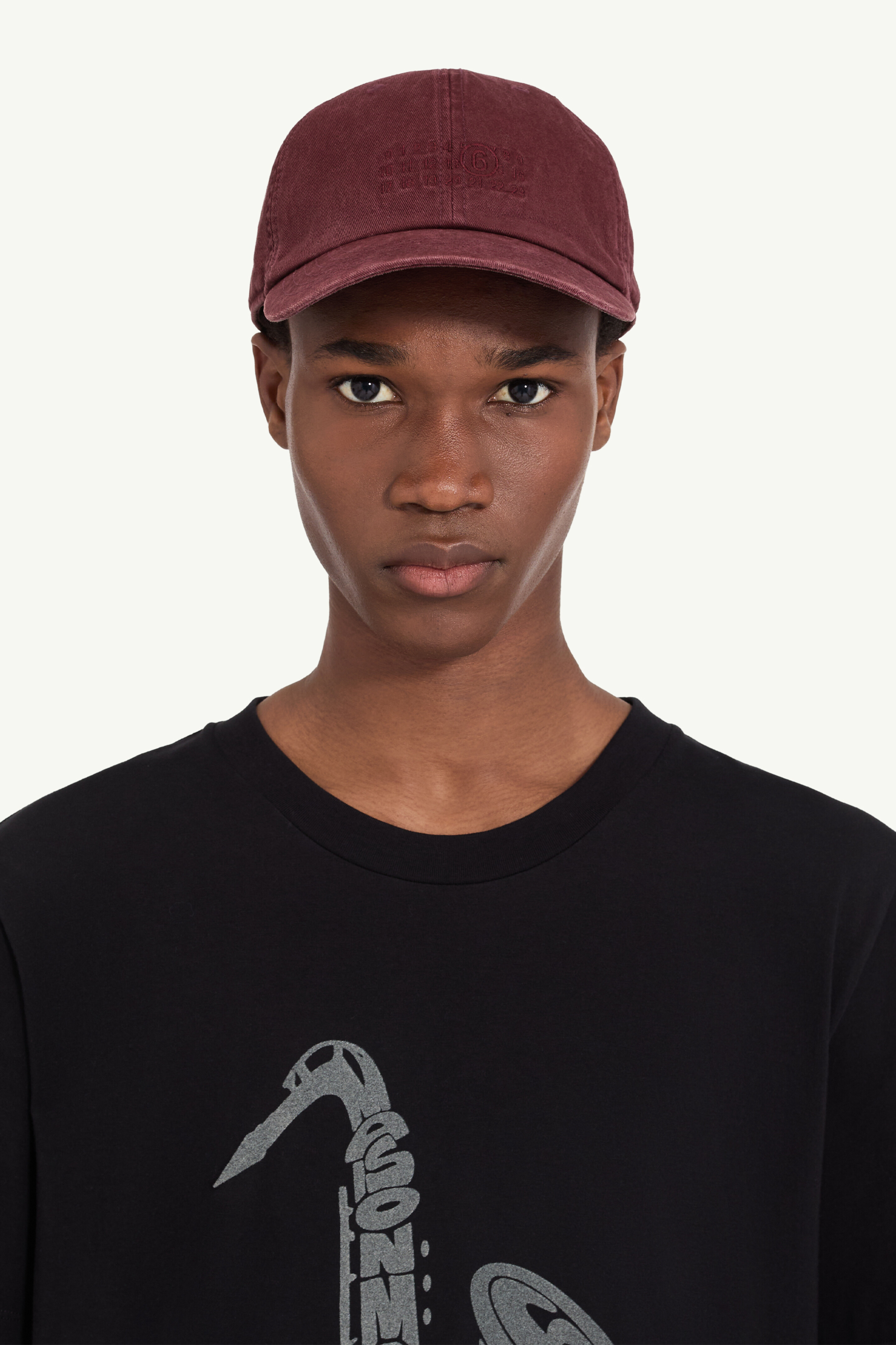 Casquette essentielle de baseball pour homme | MM6 Noir