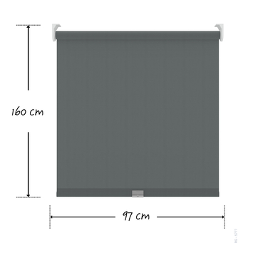 Decosol rolgordijn lichtdoorlatend t.b.v. draaikiepraam antraciet (kleurnr. 5777) 97x160 cm (bxh)