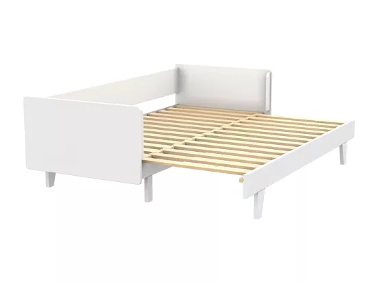 Lit gigogne 80x200 cm bois massif blanc CAPRI