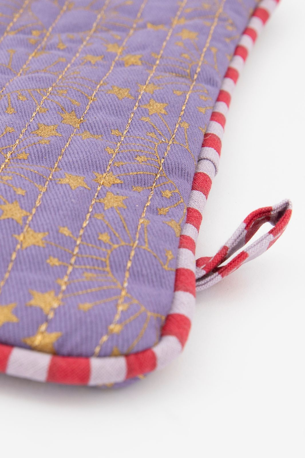 Paarse pannenlap met print