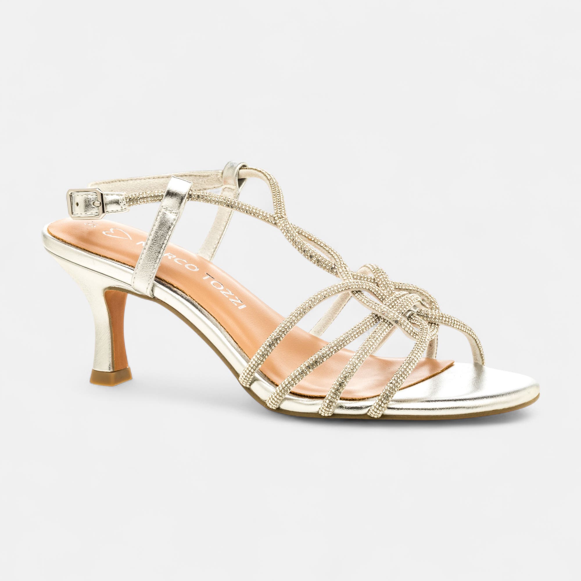Nu-pieds à talon Femme argent
