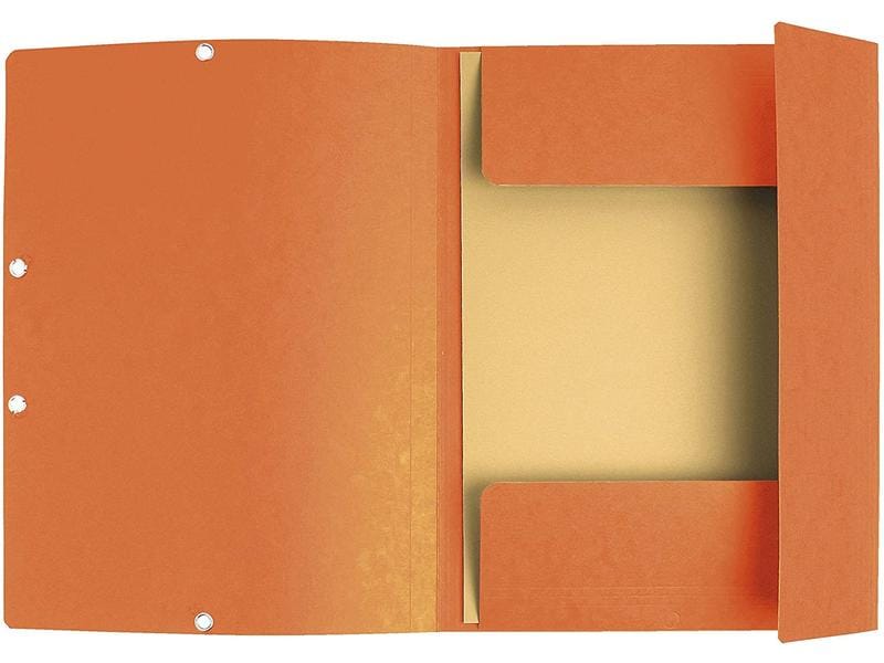 Exacompta Gummibandmappe A4 Orange, 250 Blatt Sammelmappe mit Gummizug