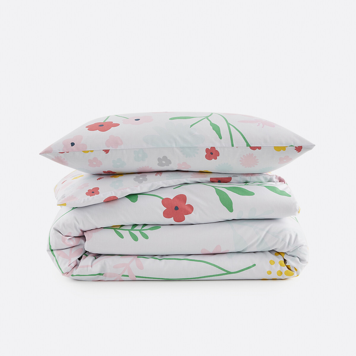 SO'HOME<br>Conjunto de cama infantil em algodão, fronha retangular. Flores