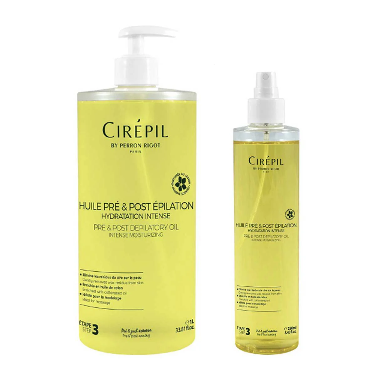 Huile pré et post épilation au jasmin Cirépil 250ml