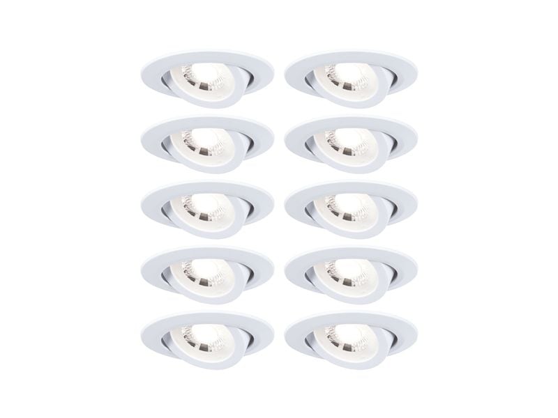 Paulmann Einbauleuchte LED 10er-Set schwenkbar rund 82 mm LED Einbauspots
