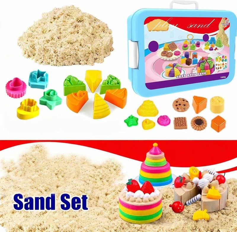 Meedeer - Magisch Zand Set - Speelzand - 1kg - Natuurlijk Speelzand - Sensorisch Speelgoed
