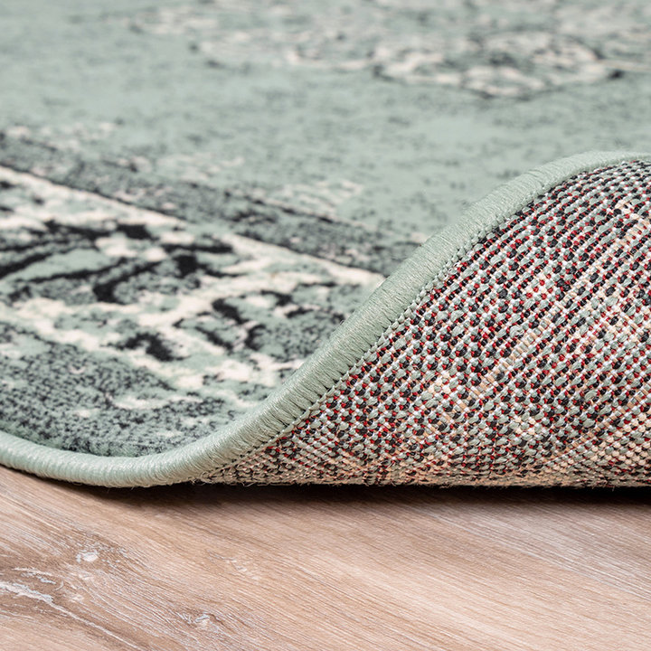 Vintage vloerkleed - Wonder Groen/Zwart | Uniek design