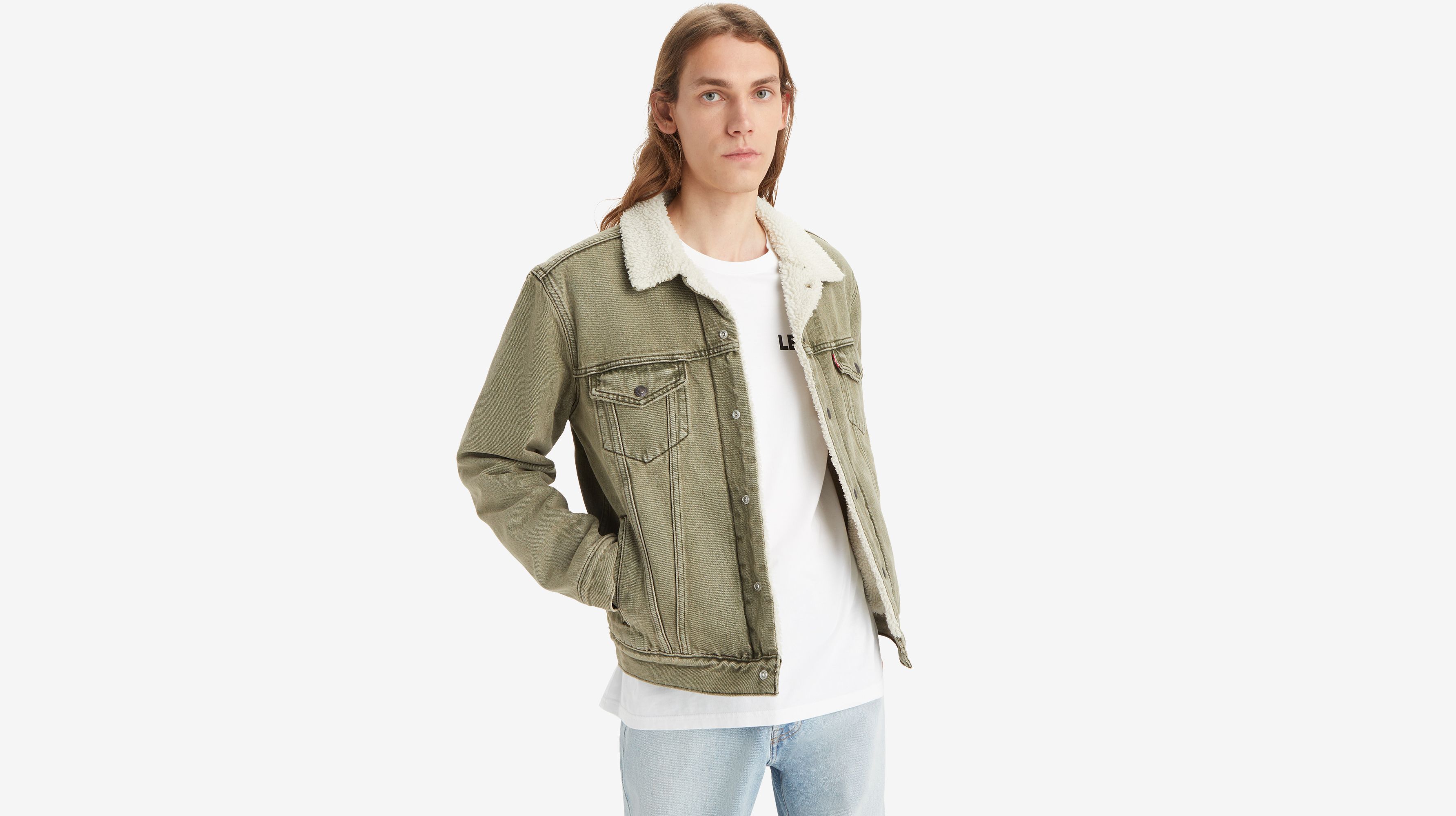 Veste sherpa Trucker Type III - Its My Passion Sherpa - Vert