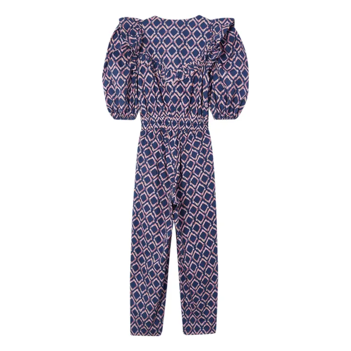 Sophie + Lucie Combinaison Manches Bouffantes | Bleu foncé