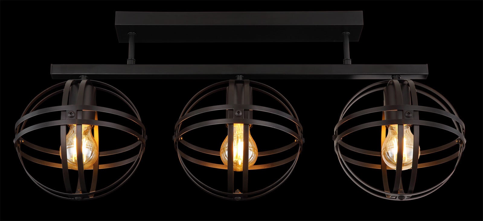 GLOBO Retrofit Deckenlampe Tamara 70x32 cm Metall schwarz