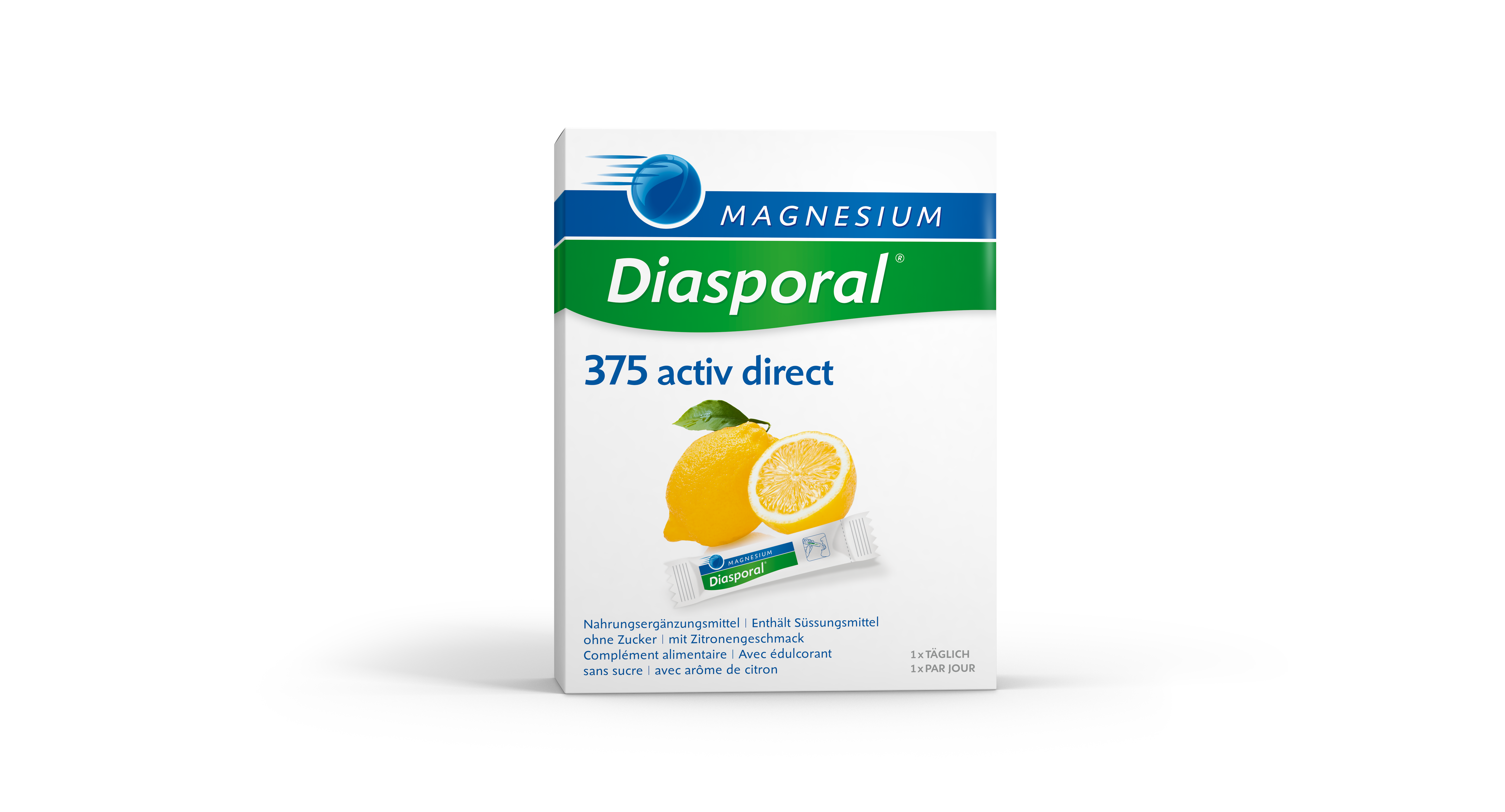 MAGNESIUM DIASPORAL Activ Direct<br>20 Stück, Granulat, zitrone