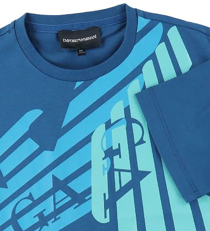 Emporio Armani T-shirt - Morocan Blue m. Logo