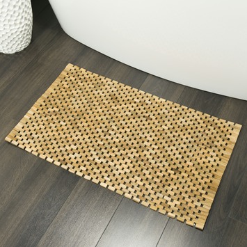 Sealskin Woodblock badmat teak 52 x 90 cm