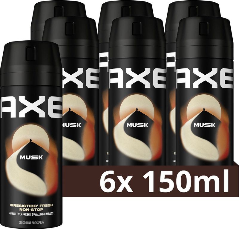 Axe Musk Deodorant Bodyspray - 6 x 150 ml - Voordeelverpakking