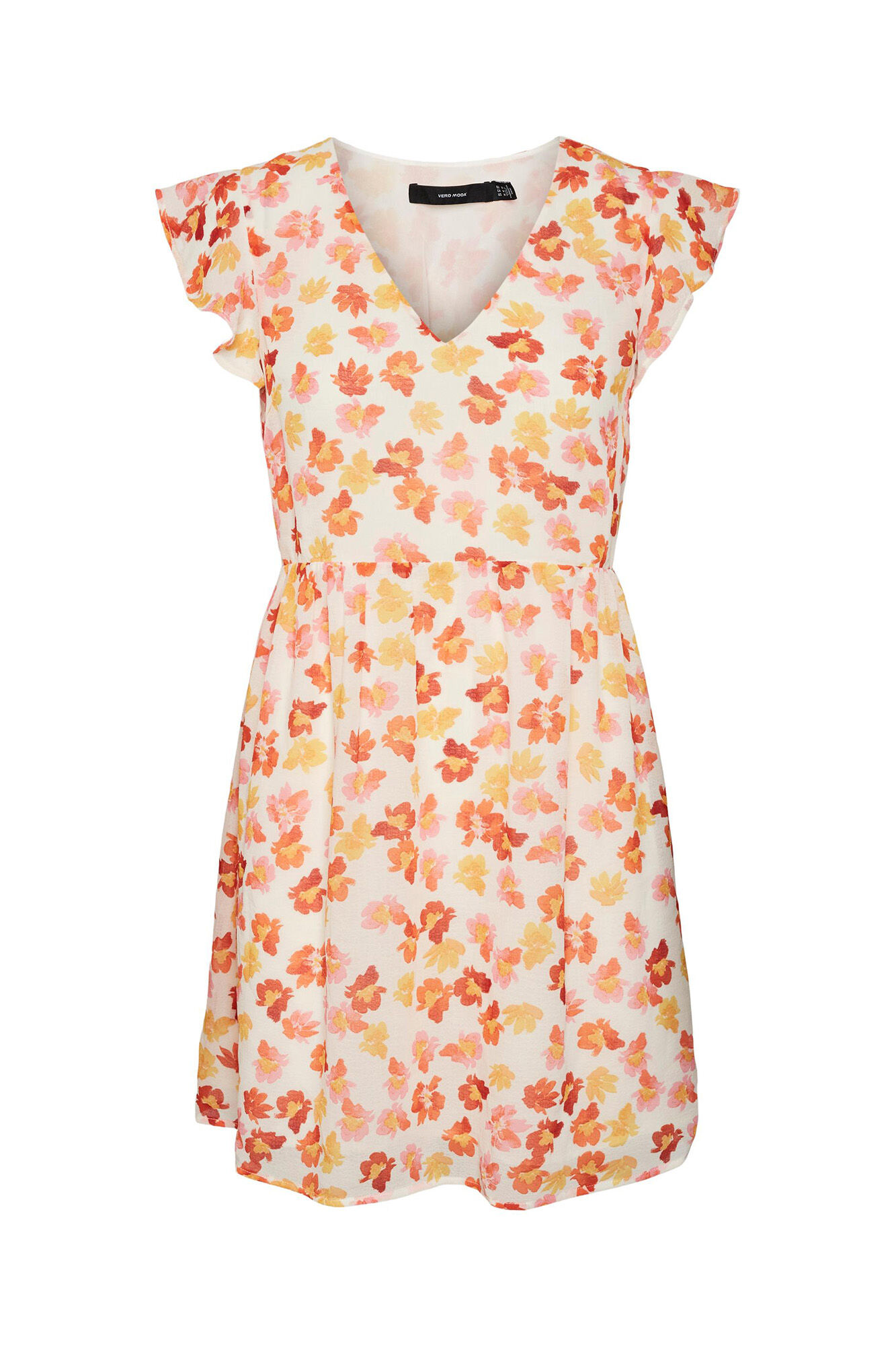 Vestido curto Pico Escote - Branco