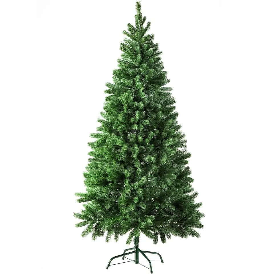 tectake Kunstkerstboom met spuitgegoten metalen standaard, Groen