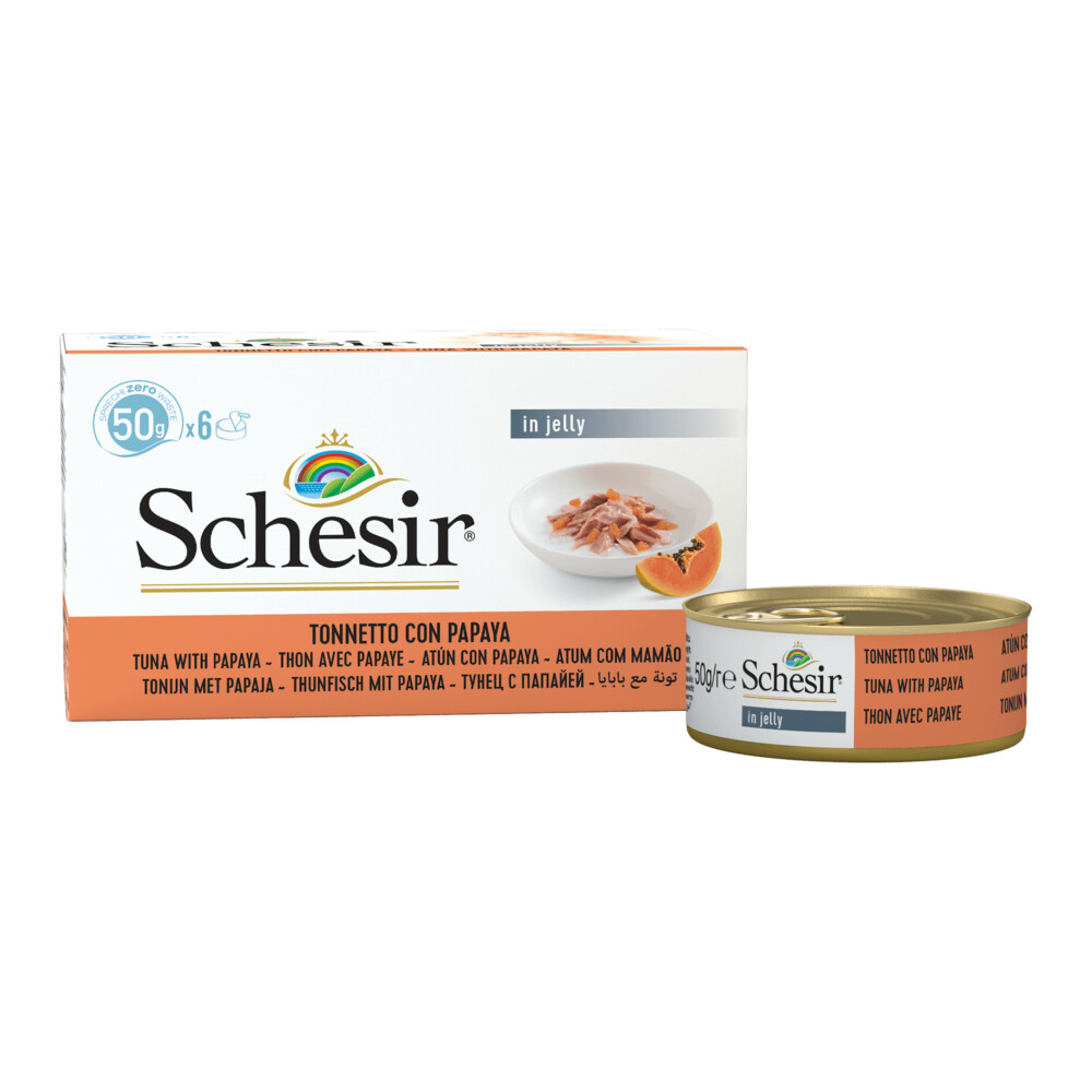 Schesir Kattenvoer Tonijn - Papaya6 x 50 gr