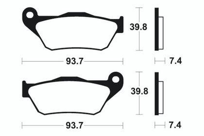 Plaquettes de freins Tecnium Maxi Scooter métal fritté - MSS337