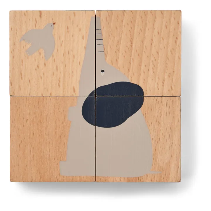 Liewood Cubes en bois Aage | All together/Nature