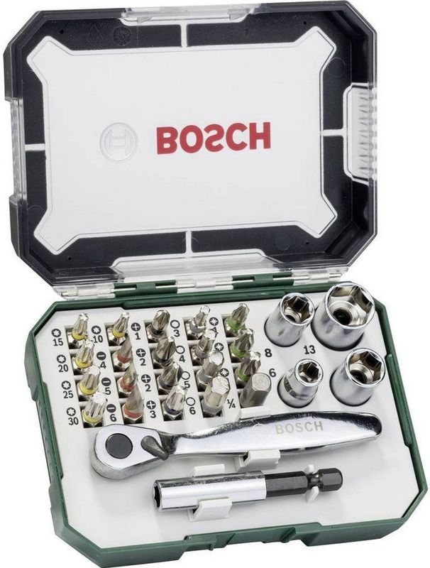 Bosch - Promoline - Bitset 27-delig - Plat - Kruiskop - Inbus - Binnen-zesron