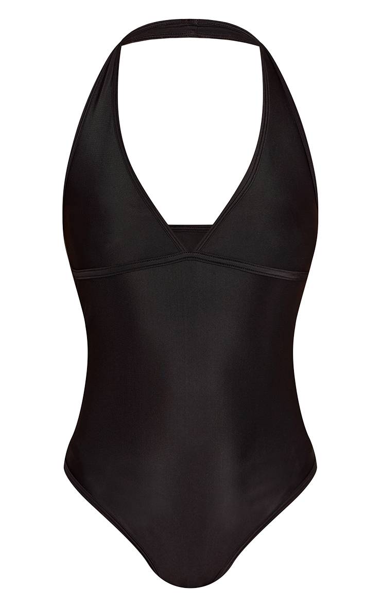 Noir Body Échancré Dos Nu En Polyamide Anthracite