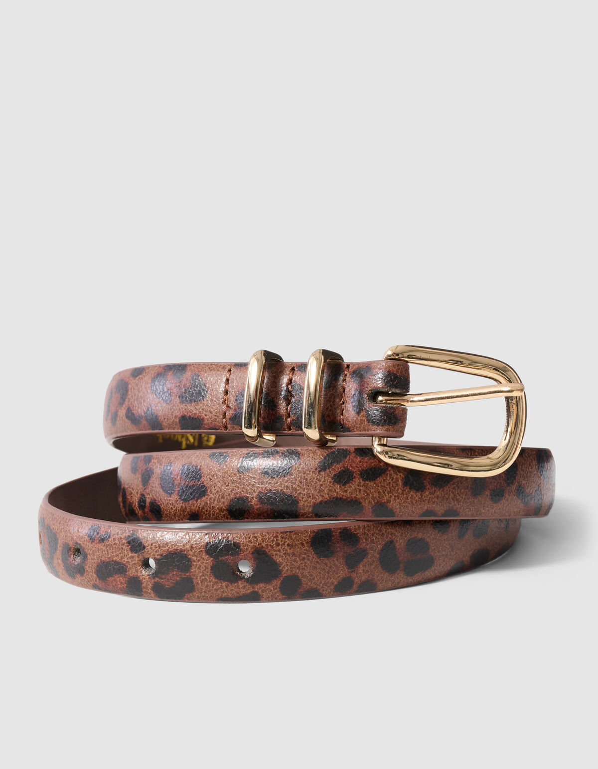 Faded Leopart Print Riem Bruin