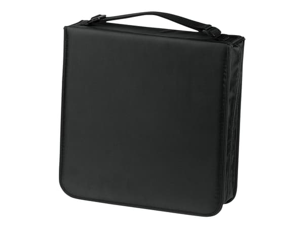 Hama CD Wallet Nylon 208 - Lomme for CD/DVD-plater - 208 plater - nylon - svart