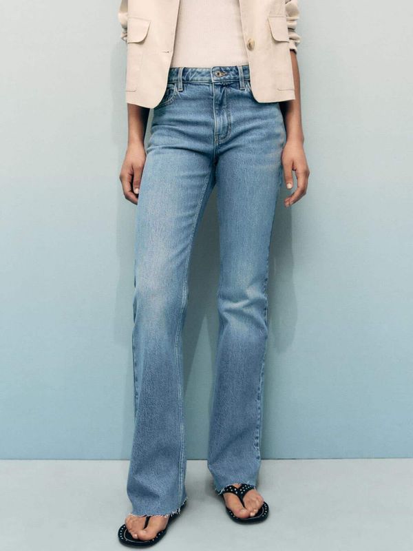Mango - Flared Jeans - Lichtblauw - Denim