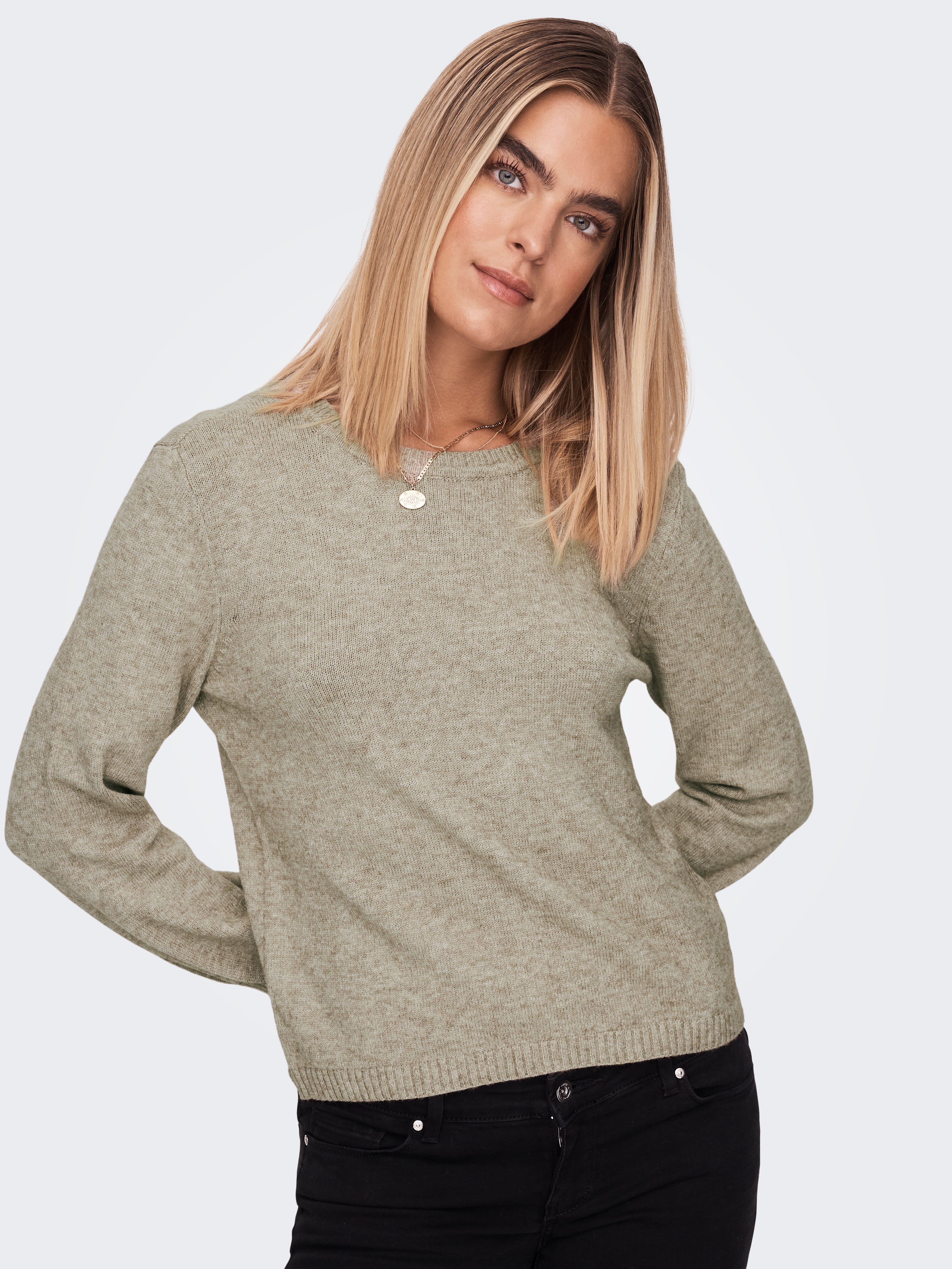 ONLLEVA Strickjacke Beige