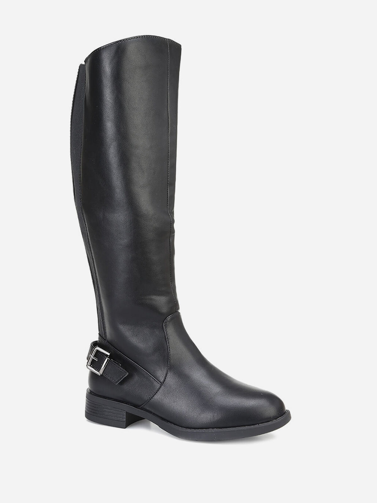 Bottes cavalières à boucle- Noir