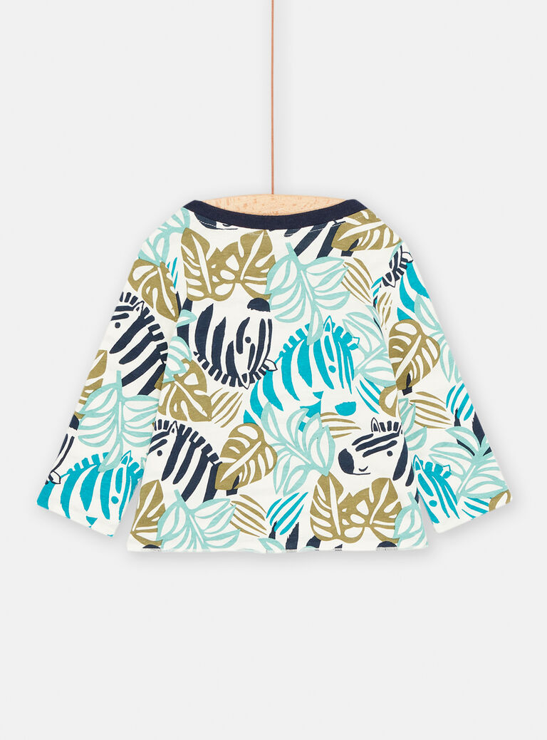 T-shirt blanc et bleu réversible pour bébé garçon