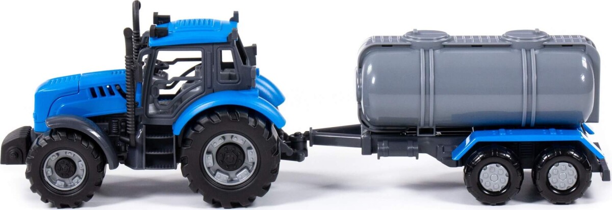 Legetøjs Traktor Med Vogn - Til Børn - Polesie - Blå - 37 CM