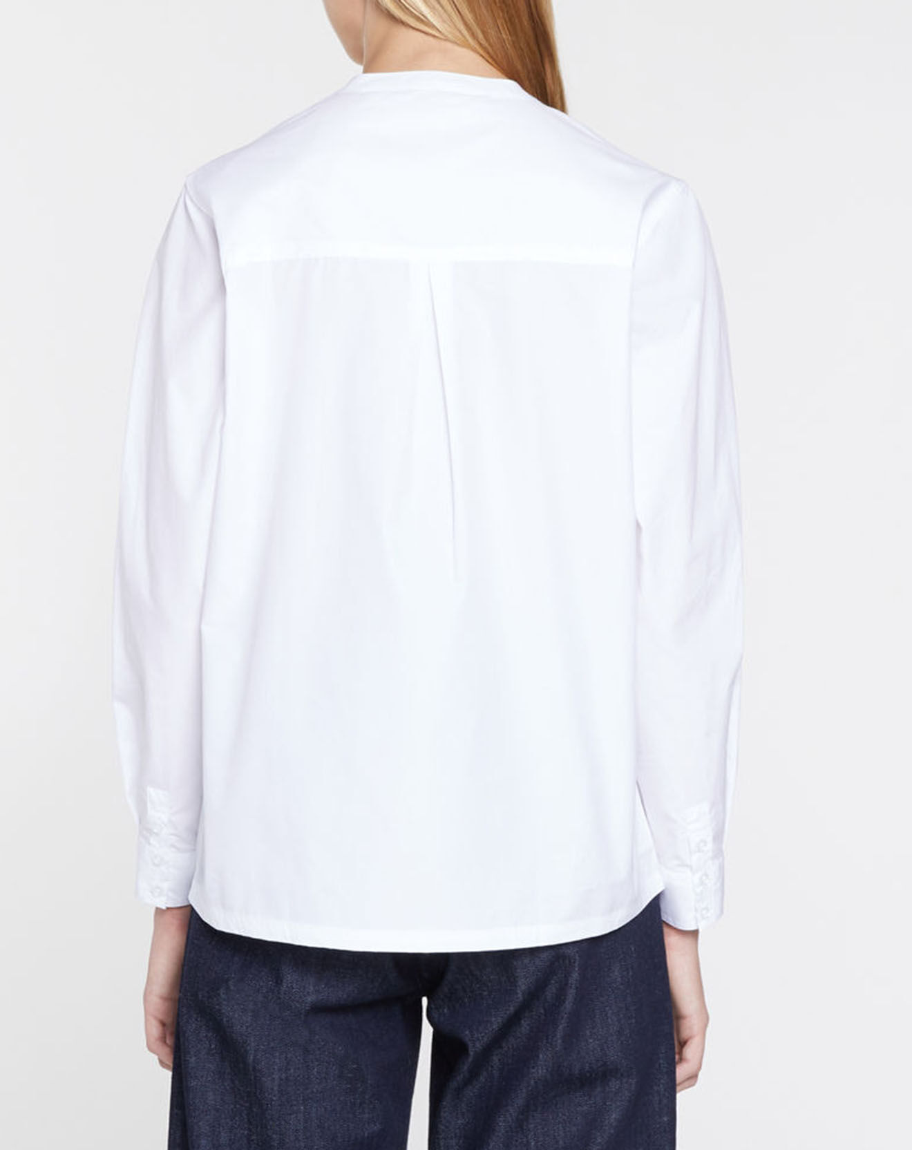Galeries Lafayette Blouse en Coton Genoise droite blanche