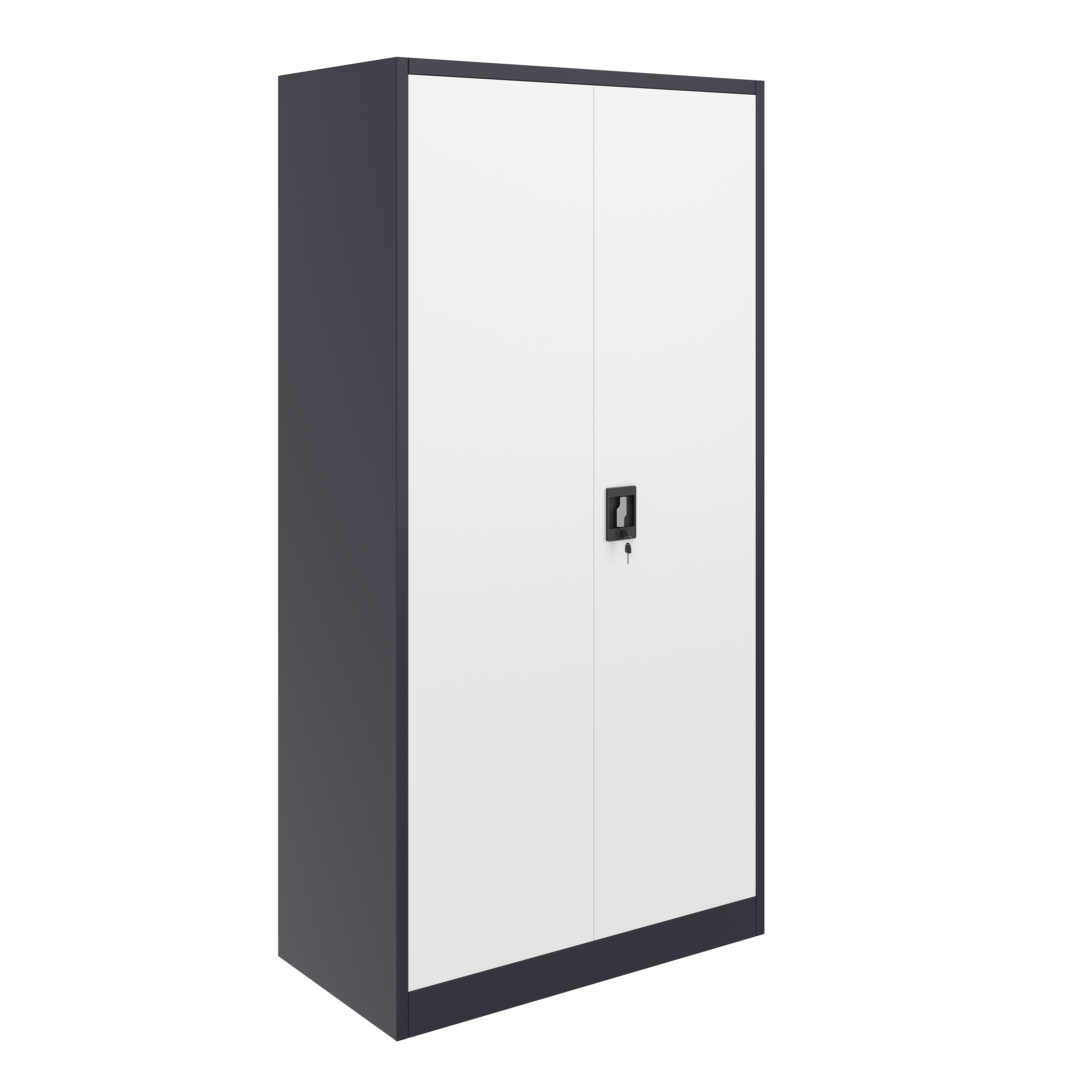Aktenschrank mit 5 Böden 90 x 180 cm weiss/anthrazit