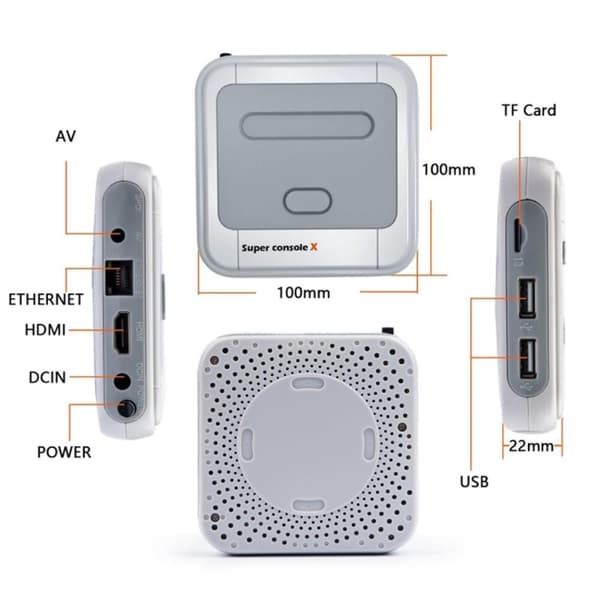 SUPER CONSOLE X mini spillkonsoll med 2 trådløse kontrollere